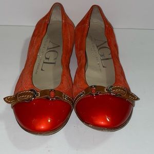 Attilio Giusti Leombruni salmon orange/red flats